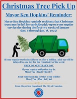 Christmas Tree Pick Up Notice